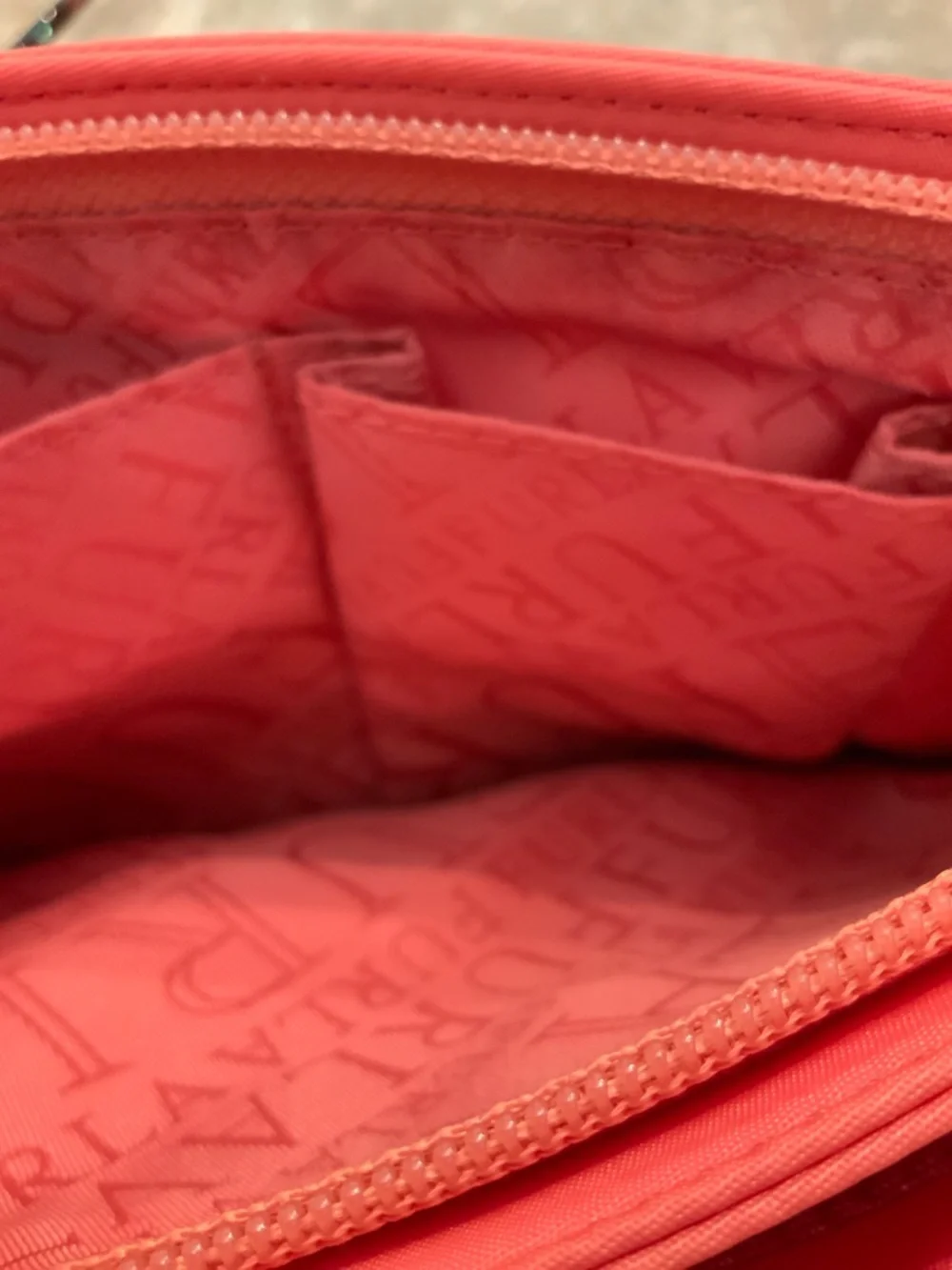 Furla Coral and Light Pink Shoulder Bag GUC - Picture 10 of 16